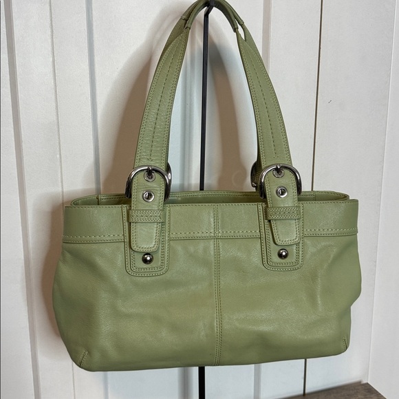 Vintage Coach Light Olive Avocado Green Soho Hamptons Shoulder Bag f13732 - Picture 6 of 7
